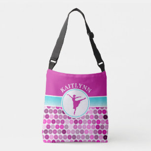 Sac Ajustable Le rétro pourpre entoure le danseur classique par
