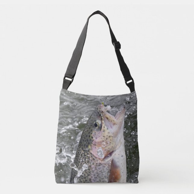 Sac Ajustable Le truite arc-en-ciel prend l'amorce (Devant)