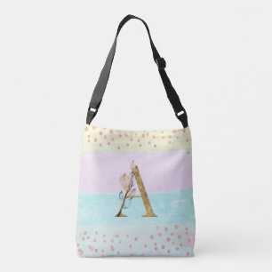Sac Ajustable *~ LETTRE A - Monogramme Gold Parties scintillant 