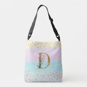 Sac Ajustable *~ LETTRE D Monogramme Parties scintillant dorée 