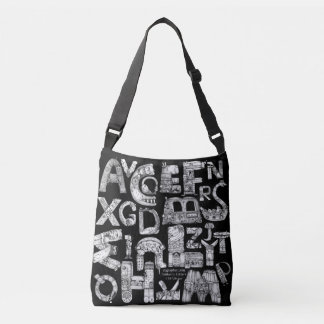 Sac Ajustable Lettres fantastiques Crossbody noir