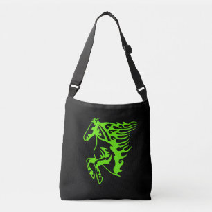 Sac Ajustable Lime Green Pony Horse Stallion Steed Line Art