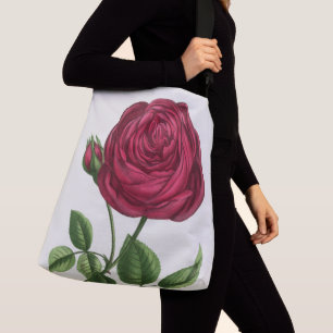 Sac Ajustable Lithographie de rose antique, François-Frédéric Gr