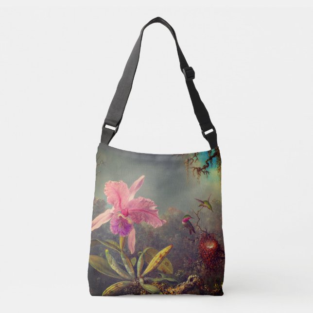 Sac Ajustable L'orchidée de Cattleya et trois colibris Heade (Devant)