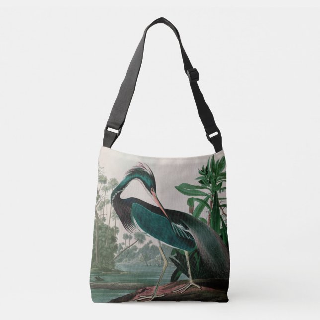 Sac Ajustable Louisiane Heron Birds of America Audubon Print (Devant)