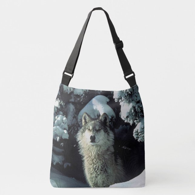 Sac Ajustable Loup dans la neige (Devant)