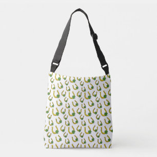 Sac Ajustable Lucky Golden Horseshoe avec Shamrock en blanc