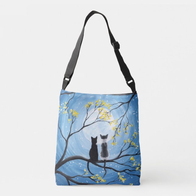 Sac Ajustable Lune lunaire avec chats (Dos)
