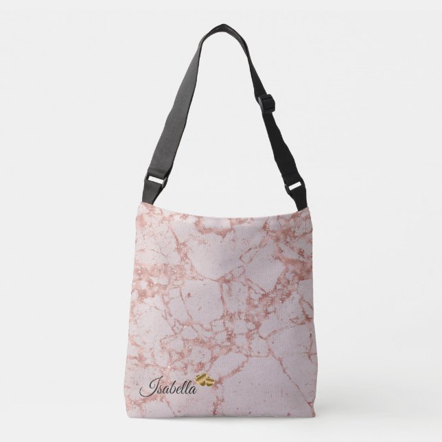 Sac Ajustable Luxe Rose Rose Blush Parties scintillant Marble Aj (Devant)