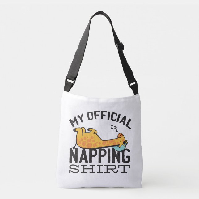 Sac Ajustable Ma chemise de sieste officielle - Giraffe endormie (Devant)