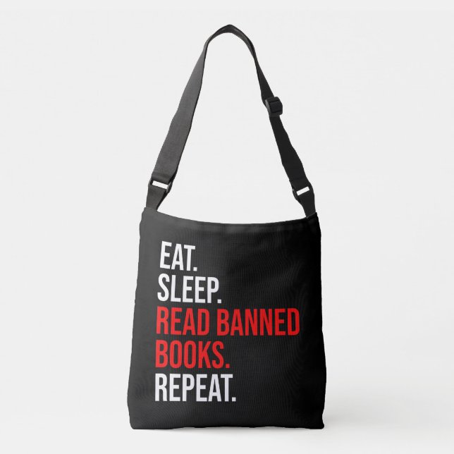 Sac Ajustable Manger. Dormir. Lire Livres Interdits. Recommencer (Devant)