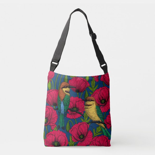 Sac Ajustable Mangeurs d'abeilles et pavots (Devant)