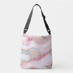 Sac Ajustable Marbre Agate Populaire Blue Rose Gold Collection