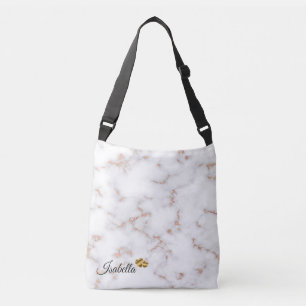 Sac Ajustable Marbre blanc rose Parties scintillant Blush de lux