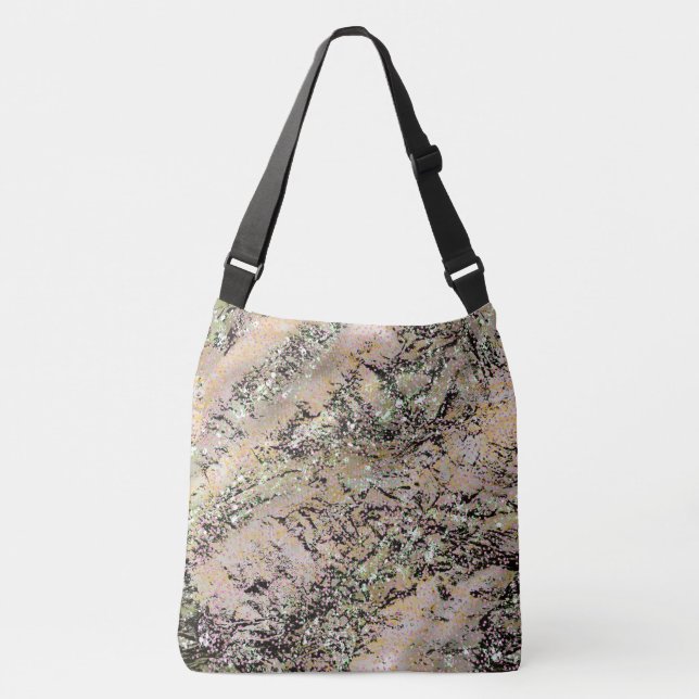 Sac Ajustable Marbre noir italien avec étincelles roses (Devant)