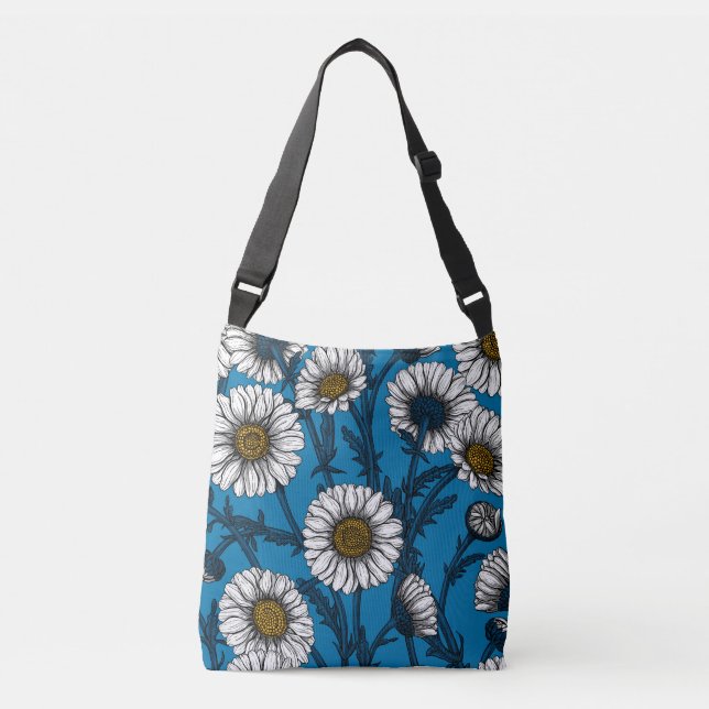 Sac Ajustable Marguerites sur bleu (Devant)