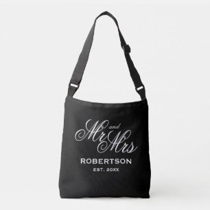 Sac Ajustable Mariage personnalisé de M et Mme black
