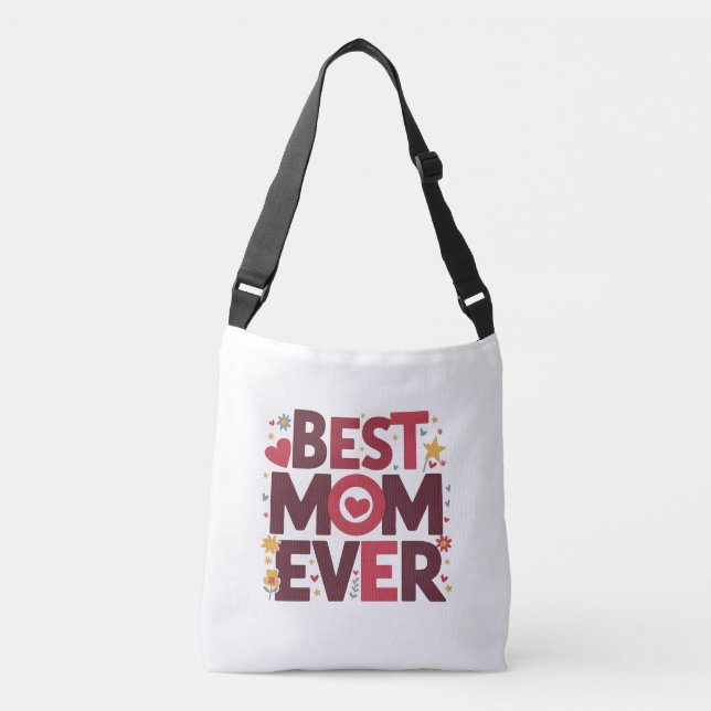 Sac Ajustable Meilleure maman Jamais mignonne coeur Fête des mèr (Devant)