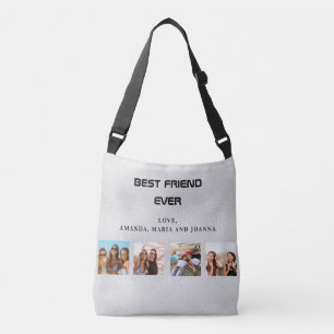 Sac Ajustable Meilleurs amis argent photo collage noms