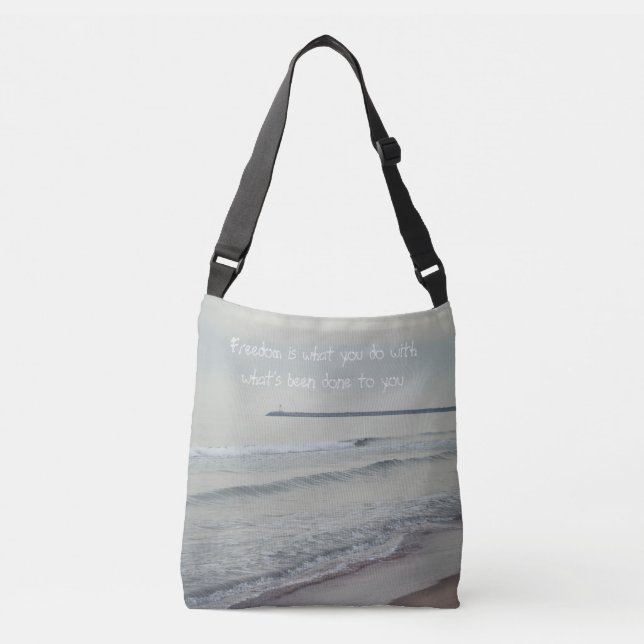 Sac Ajustable Mer froide et calme pendant la journée d'hiver (Devant)