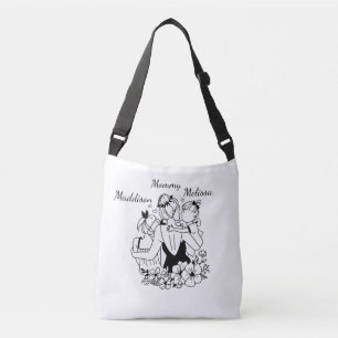 Sac Ajustable Mère Et Filles Alignent L'Art Avec Les Noms