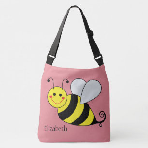 Sac Ajustable Mignon gaffez l'abeille dans le rose personnalisé