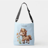 Mignonne Pony Mange Manger Des Marguerites