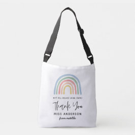 Sac Ajustable Moderne aquarelle arc-en-ciel professeur merci cad