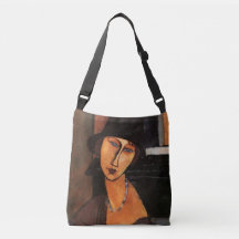Modigliani - Portrait de Jeanne Hebuterne avec/Cas