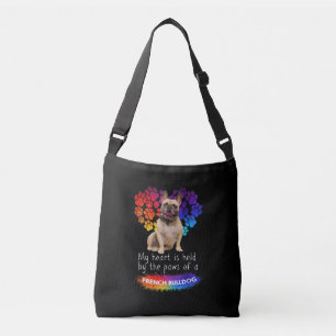 Sac Ajustable Mon Coeur Est Tenu Par Les Poches D'Un Bulldog Fra