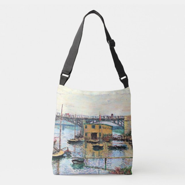 Sac Ajustable Monet - Pont à Argenteuil le jour gris (Devant)