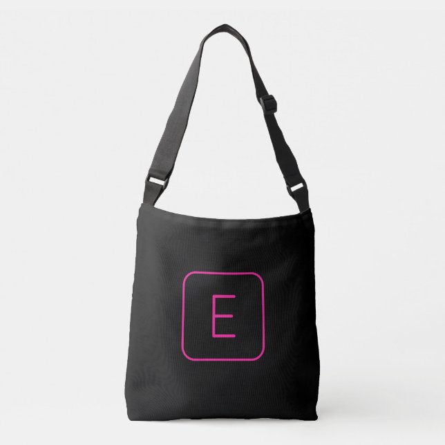 Sac Ajustable Monogram de Styled | Pink & Black (Devant)