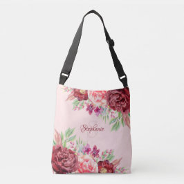 Sac Ajustable Monogramme floral Bourgogne