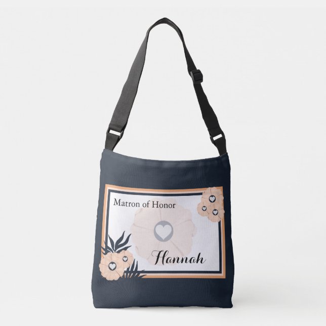 Sac Ajustable Monogramme Matron d'honneur Mariage Crossbody Four (Devant)