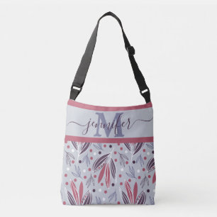 Sac Ajustable Monogramme moderne Motif botanique