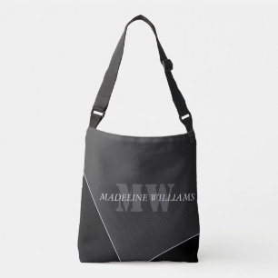 Sac Ajustable Monogramme noir gris artistique moderne