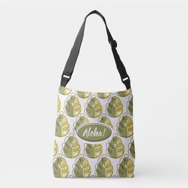 Sac Ajustable Monstera Leaves - Green (Devant)