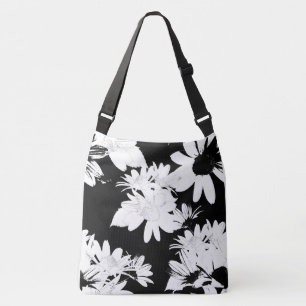 Sac Ajustable Montage floral noir et blanc marais
