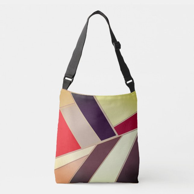 Sac Ajustable Mosaïque géométrique moderne Abstraite, Brown et o (Devant)