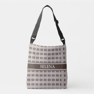 Sac Ajustable Motif abstrait chic en marron et beige