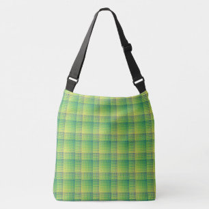 Sac Ajustable Motif Abstrait Damier Vert Bleu