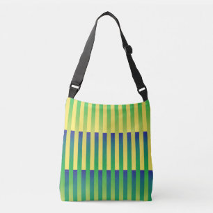 Sac Ajustable Motif bleu jaune vert rayé