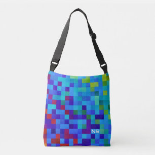 Sac Ajustable Motif cool 8 bits Geeky Blue Red Monogramme