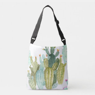 Sac Ajustable Motif d'aquarelle vintage Cactus Blooming