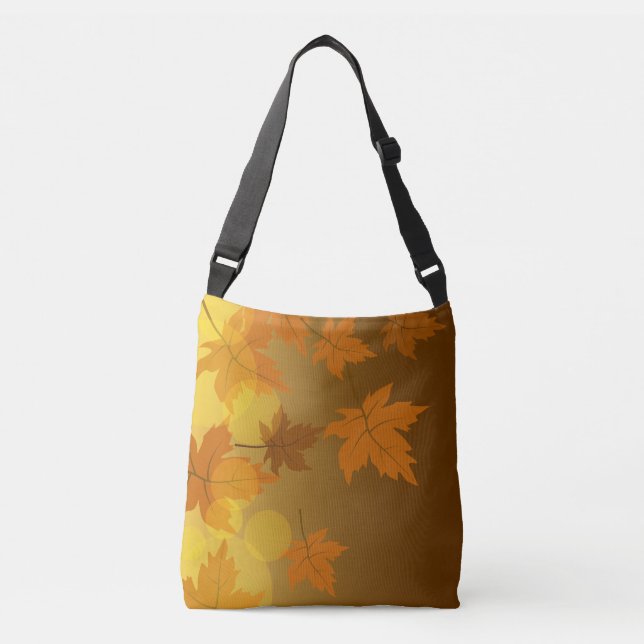 Sac Ajustable Motif d'automne avec feuilles d'érable en chute et (Devant)