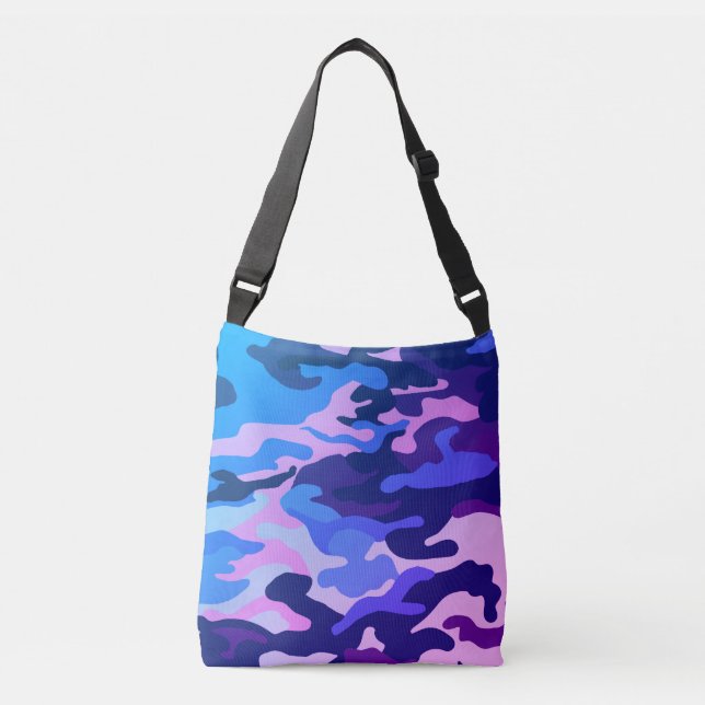 Sac Ajustable Motif de camouflage bleu Fourre-tout (Devant)
