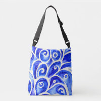 Motif de design Abstrait bleu et blanc