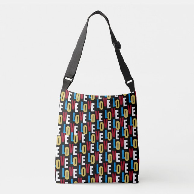Sac Ajustable Motif de mots d'amour (Devant)