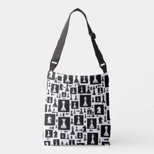 Sac Ajustable Motif de pièces d'échecs - noir et blanc