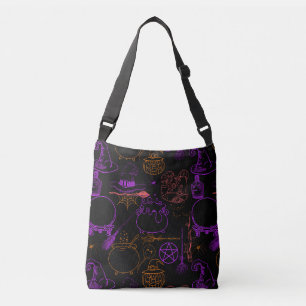 Sac Ajustable Motif de sorcellerie Halloween Néon 01 Fond noir